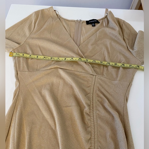 Women's Sexy Shimmery Plus Size Bodycon Dress Ruched Mini Dress with Drawstring - Picture 4 of 11